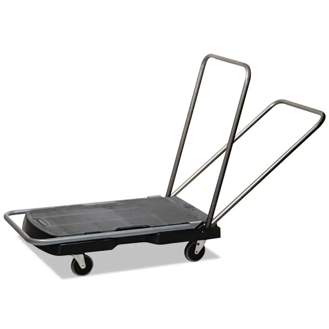 Rubbermaid Commercial Products Utility Duty Triple Trolley with Straight Handle and Casters