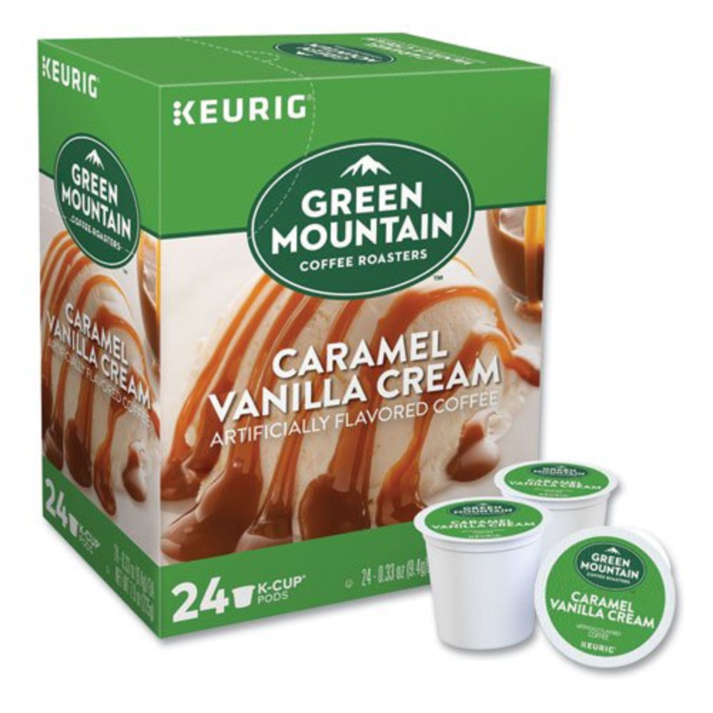 Green Mountain Coffee Caramel Vanilla Cream Coffee K-Cups. 24/box. Bundle of 2 Boxes