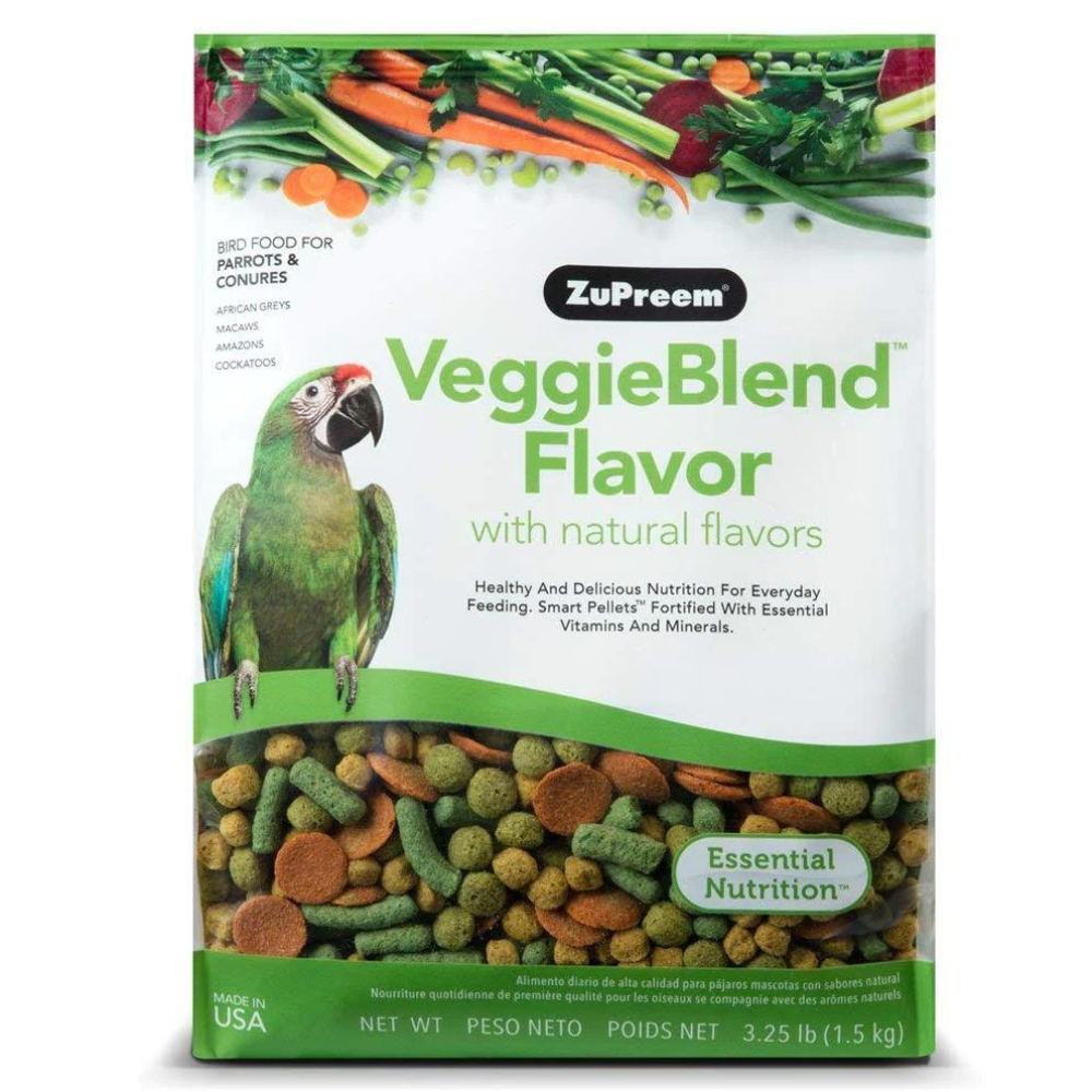 ZuPreem VeggieBlend Flavor Parrot & Conure Food. 17.5-lb bag