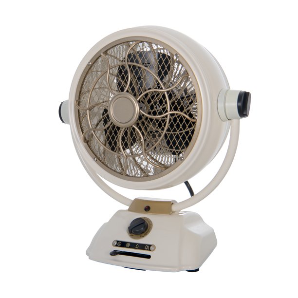 Better Homes & Gardens Retro Tabletop Heater Cream & Brass Finish