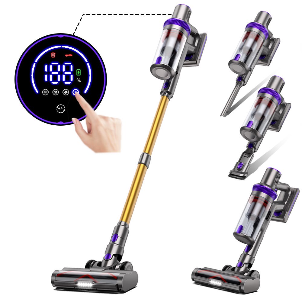 Laresar Cordless Vacuum Cleaner 400W 33KPa. 6-in-1 Powerful Stick Vacuum Cleaner