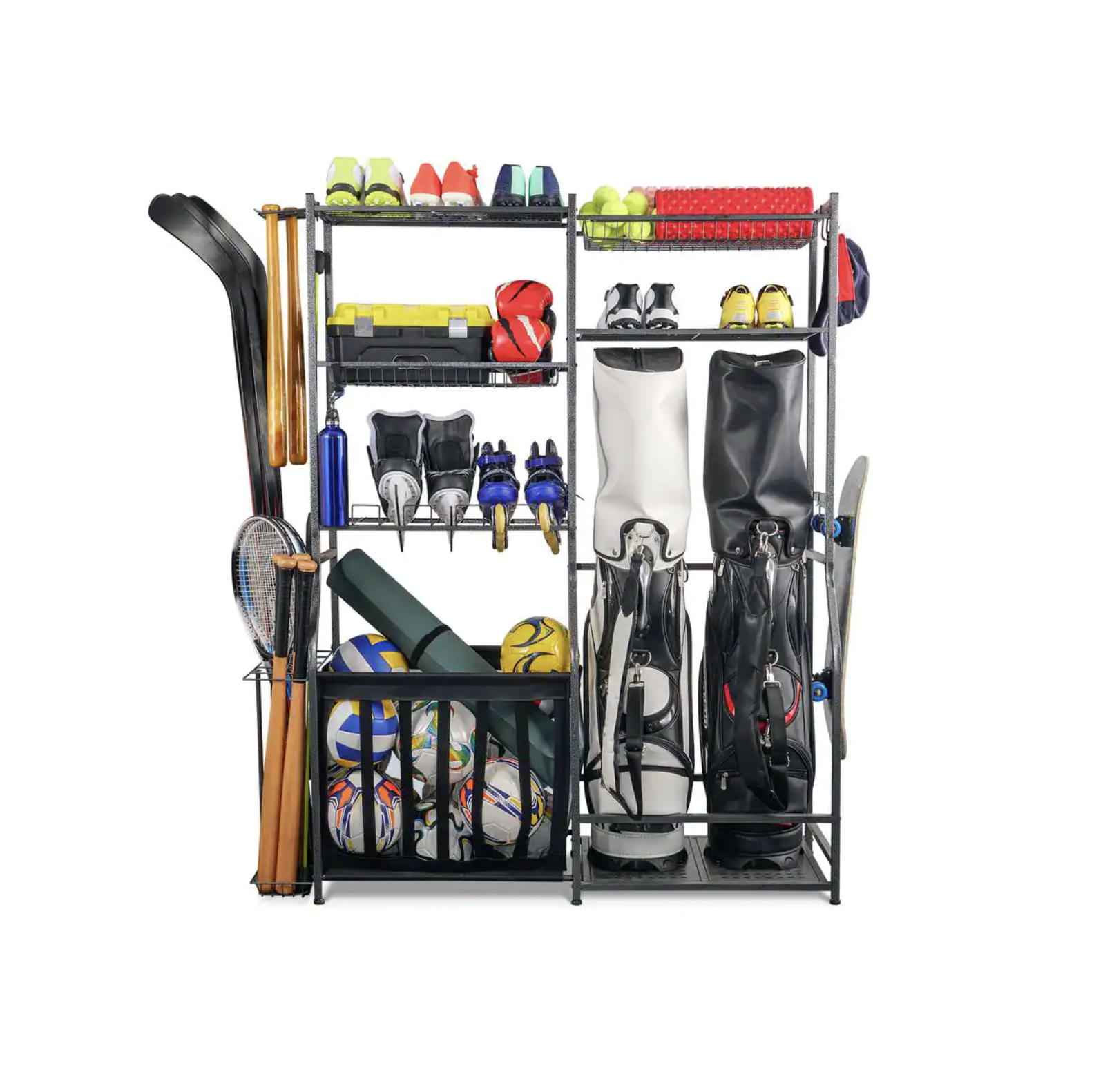 Ltmate 265 lbs. Weight Capacity Sports Organizers Rack For Garage Storage