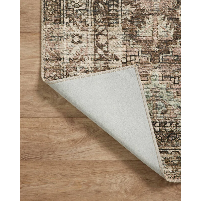 Amber Lewis x Loloi Billie Machine Woven / Power Loomed Performance Clay/Sage Rug. Rectangle 10′ x 14′