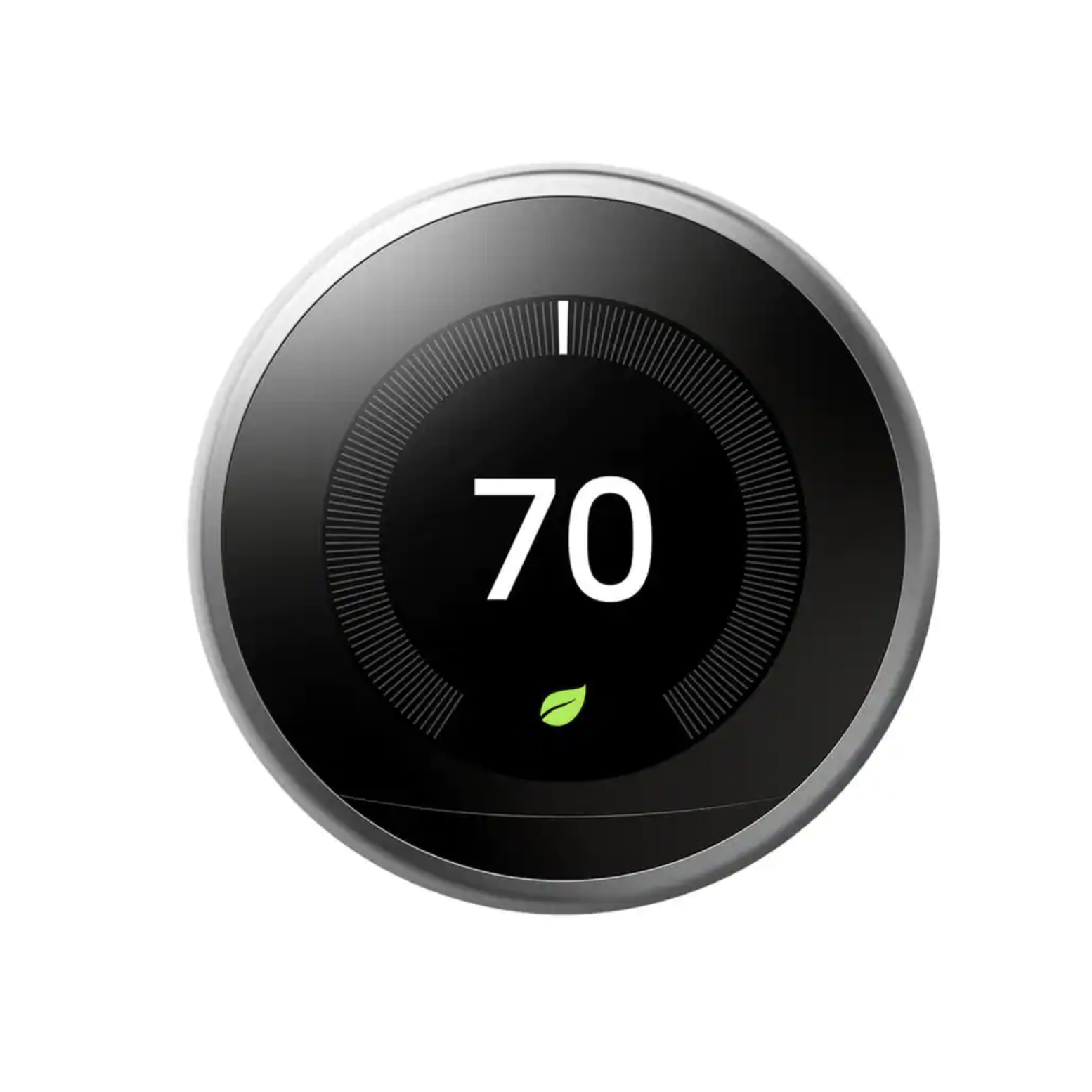 Google Nest Learning Thermostat - Smart Wi-Fi Thermostat - Stainless Steel