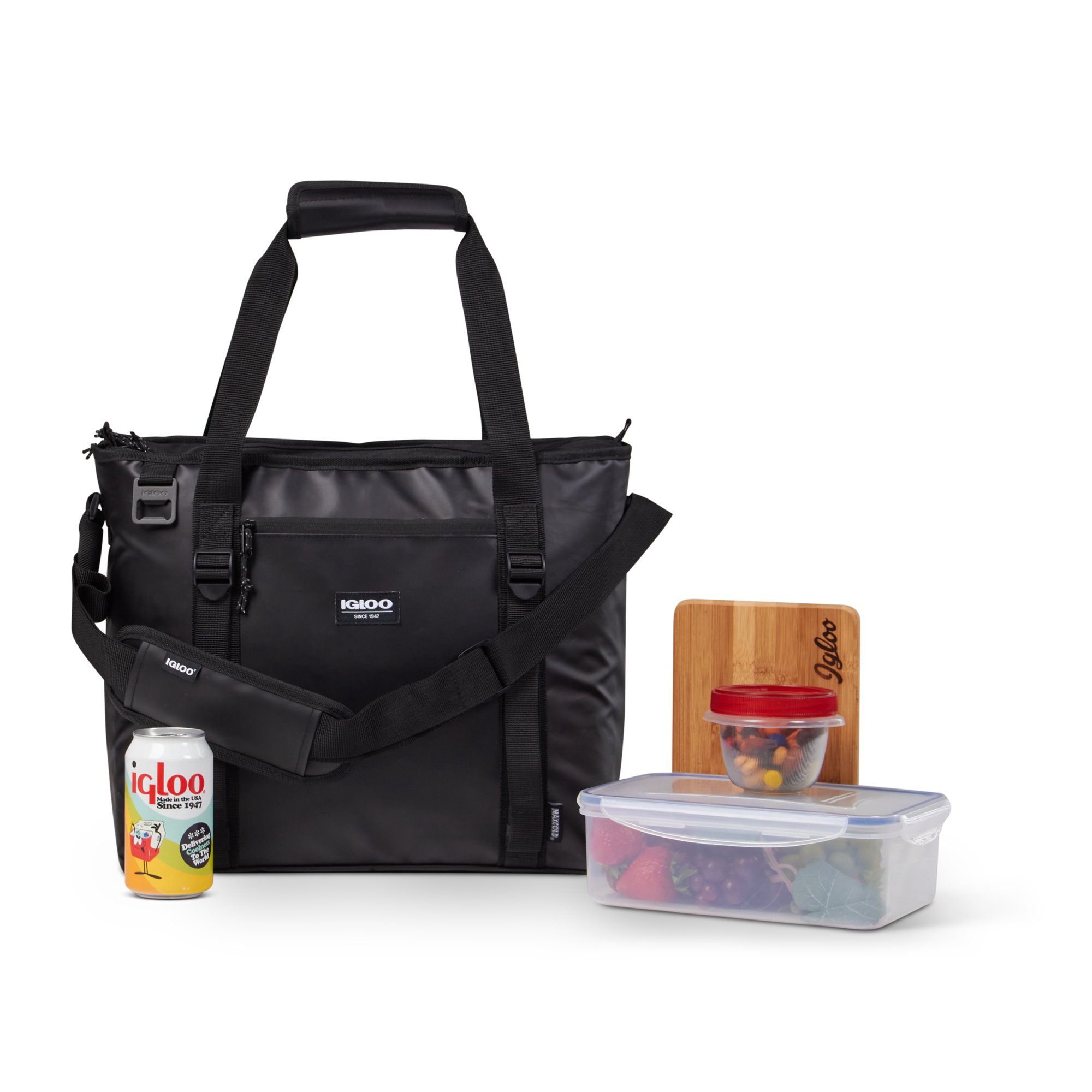 Igloo 30-Can Getaway Durable Tote Soft Sided Cooler. Black