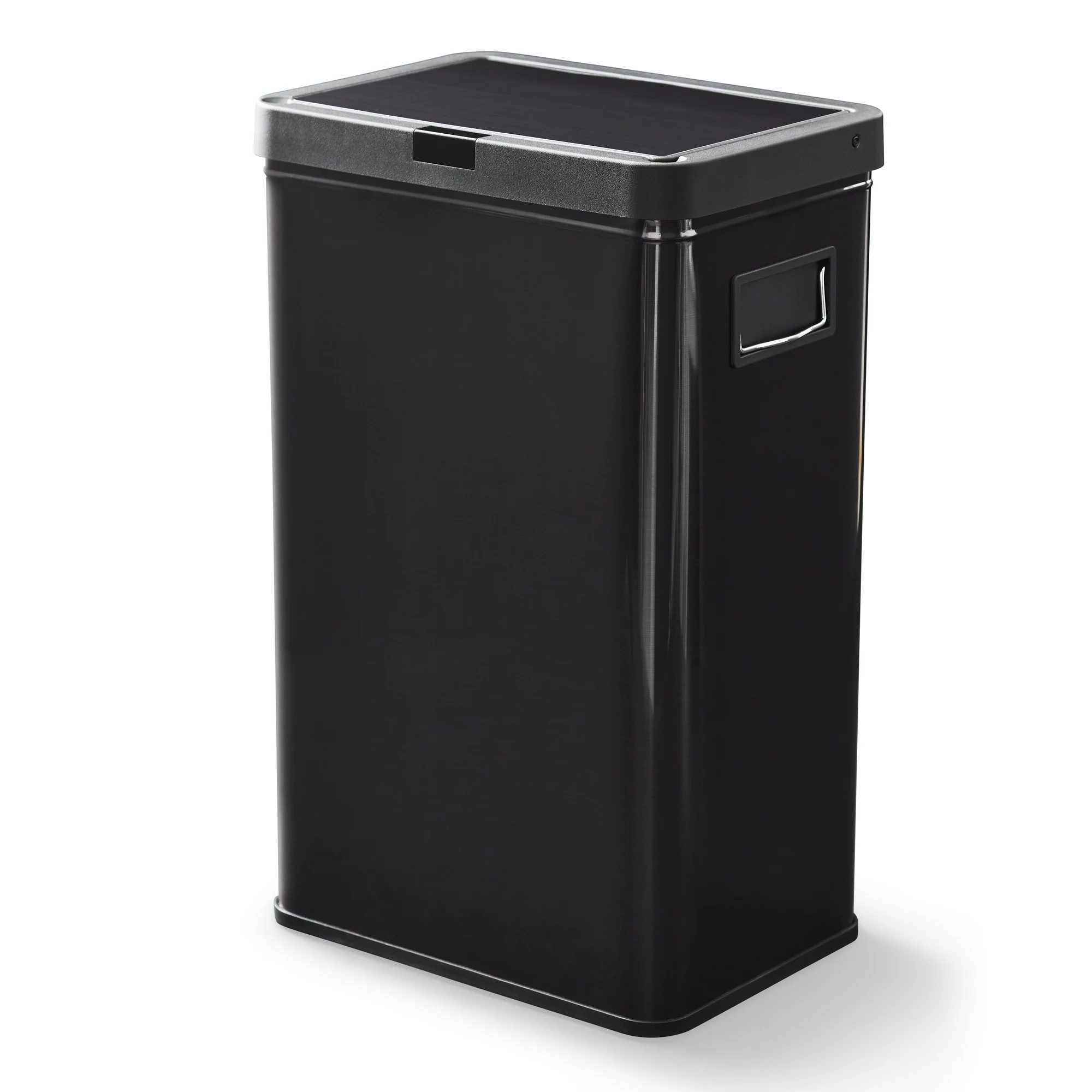 Better Homes & Gardens 13.7 Gal Stainless Steel Touchless Kitchen Garbage Can. Black