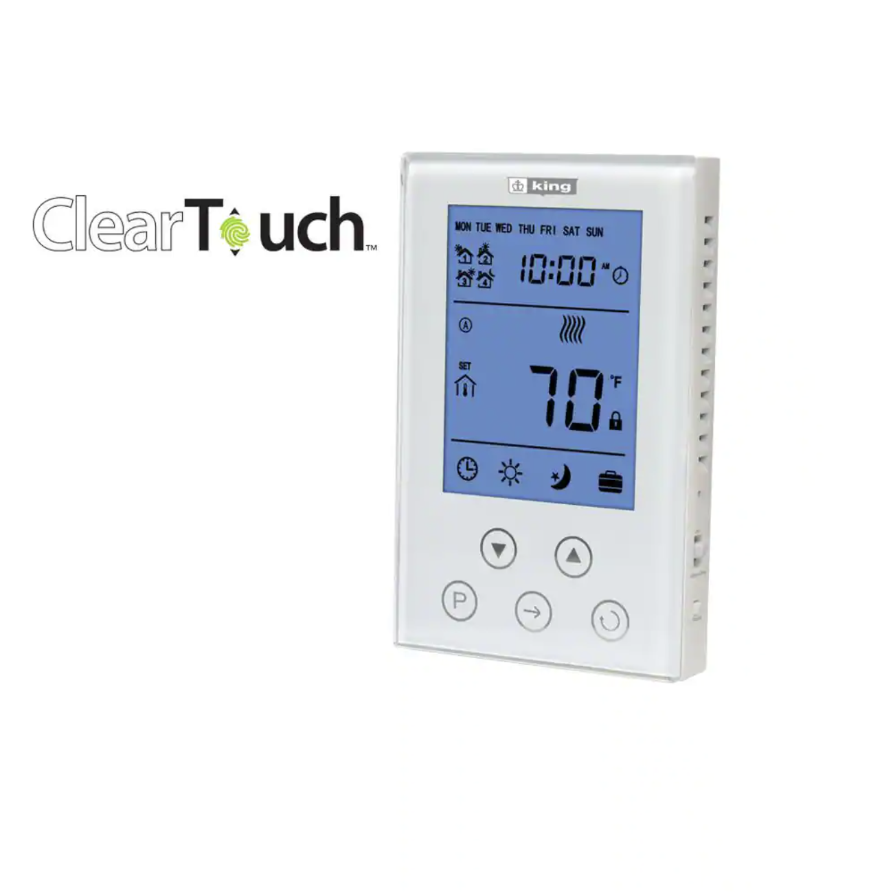 King Electric Thermostat 7-Day Programmable. Double Pole 120/208/240-Volt 15 Amp