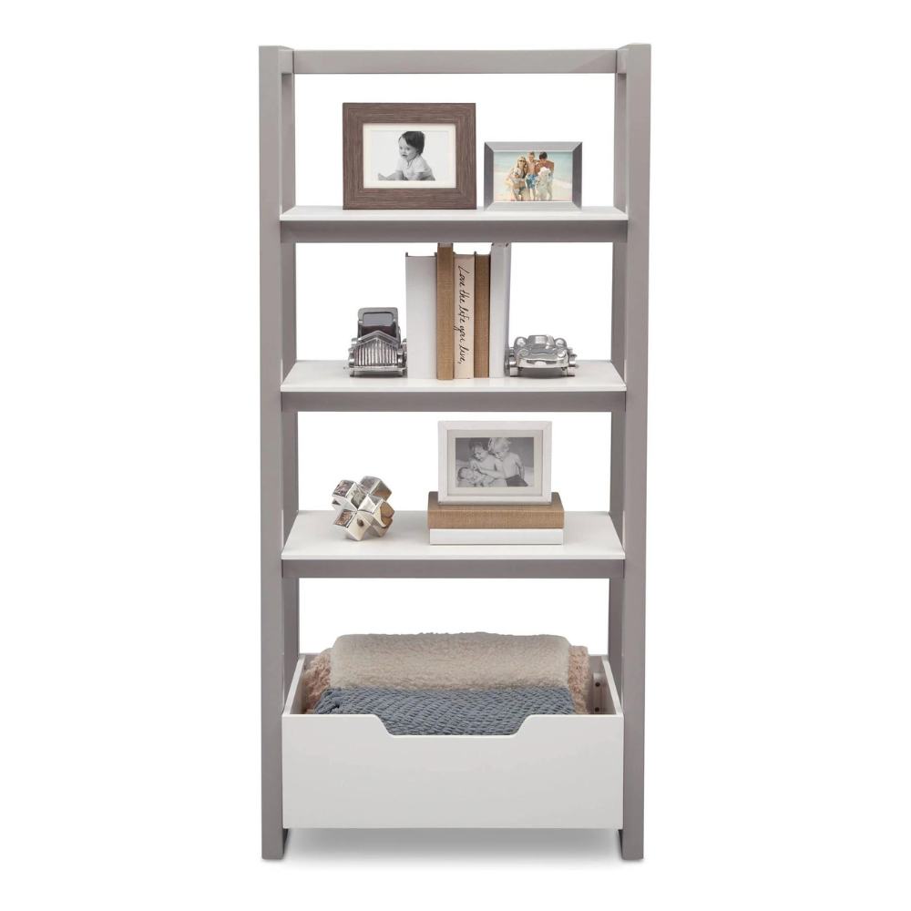 Delta Children Gateway Ladder Shelf. Grey/White