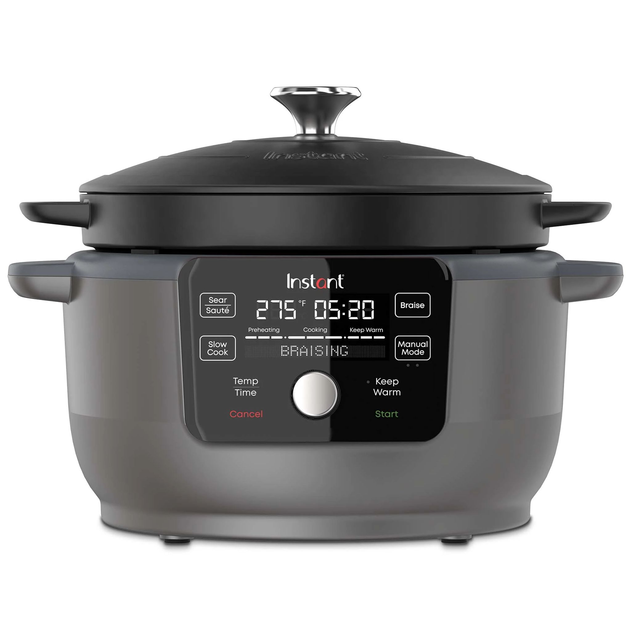 Instant Precision 6-quart Dutch Oven. Black Lid