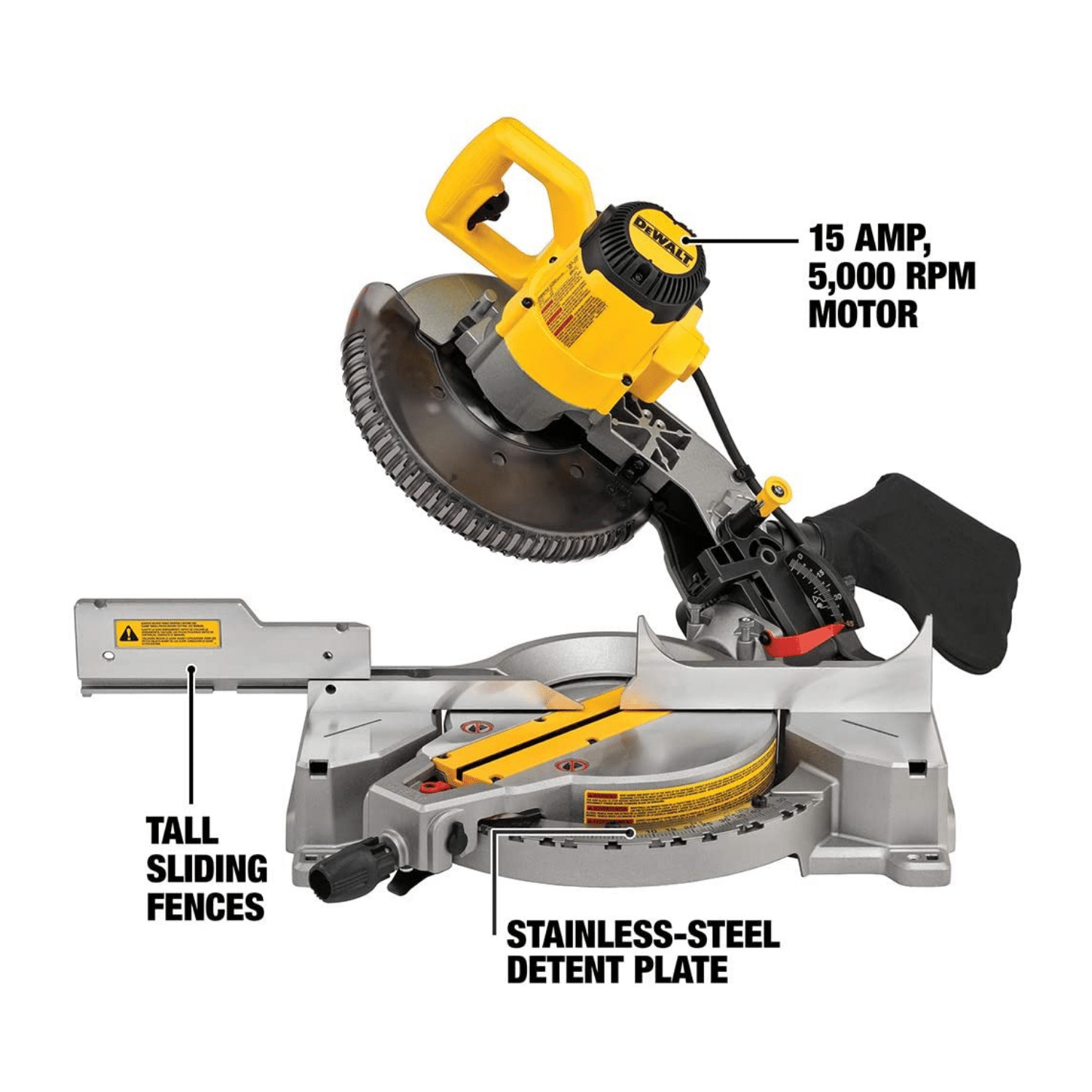 Dewalt Miter Saw. Single Bevel. Compound. 10-Inch. 15-Amp (DWS713)