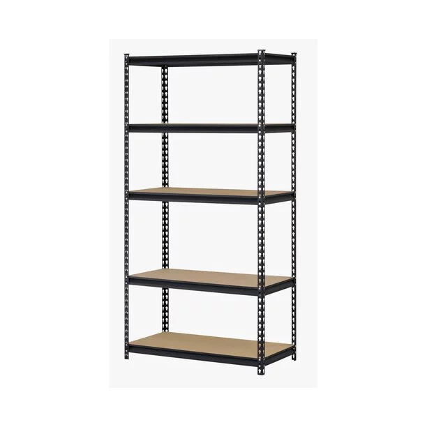 Muscle Rack 36″W x 18″D x 72″H 5-Tier Steel Shelving. Black. 4000 lbs. Capacity