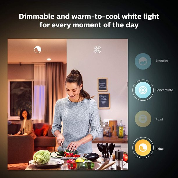 Philips Hue White And Color Ambiance LED Smart Bulb. Base Lumen (60W). 3 Pack (562785)
