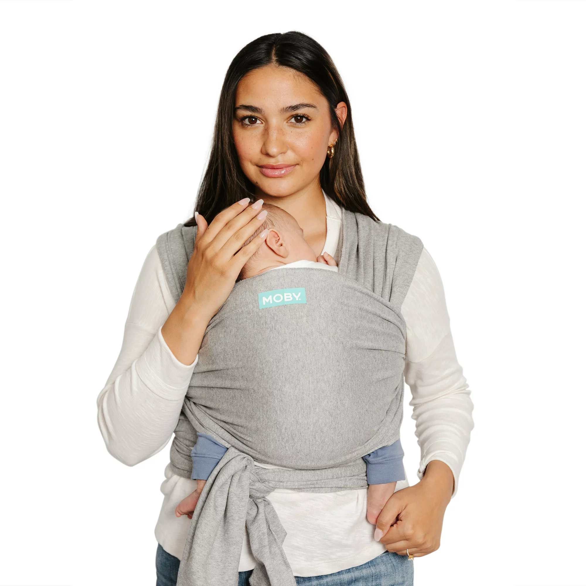 Moby Wrap Classic Baby Wrap Carrier In Grey