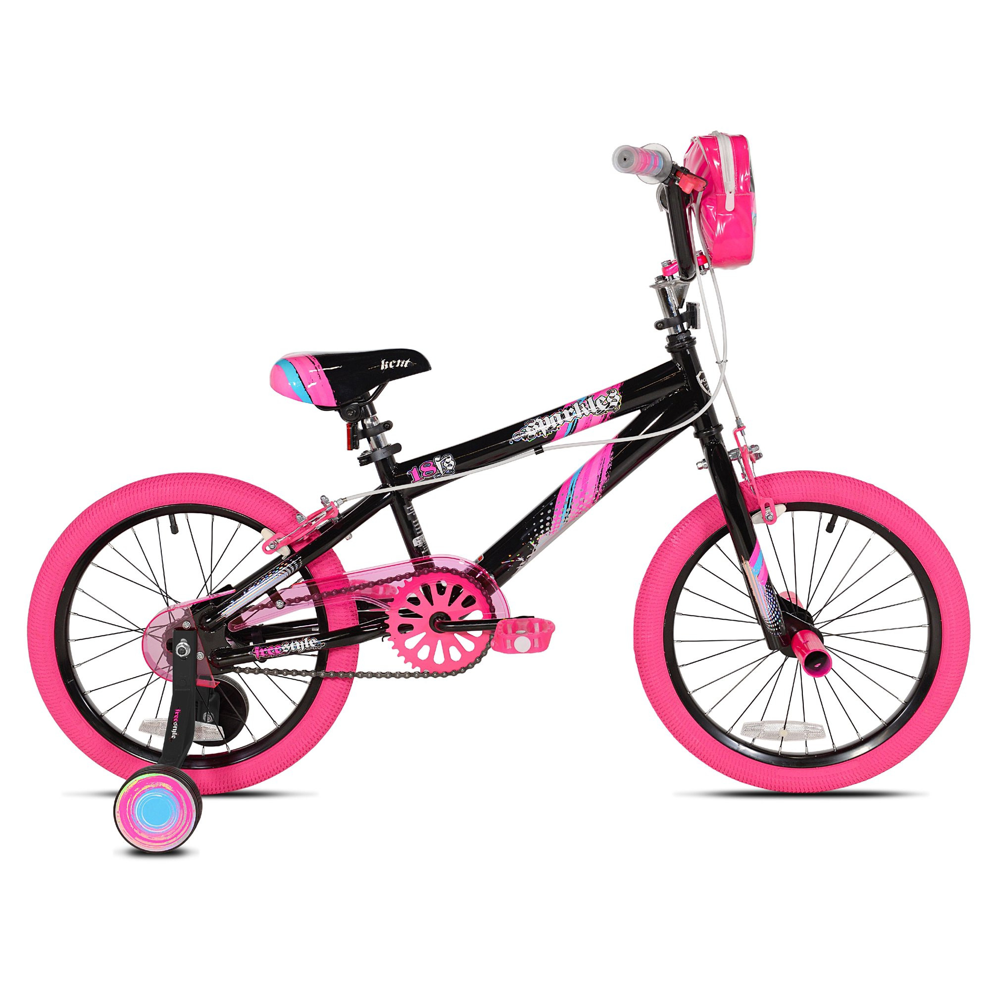 Kent 18 In. Sparkles Girl-s Bike. Black and Pink