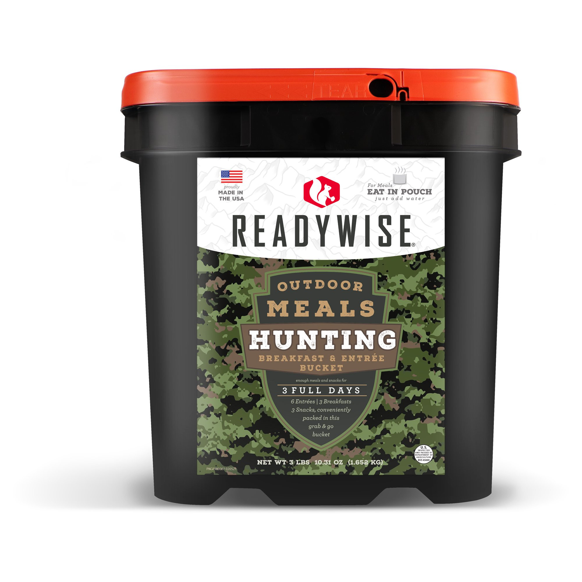 ReadyWise Hunting Breakfast & Entr e Bucket. 60.78 Oz