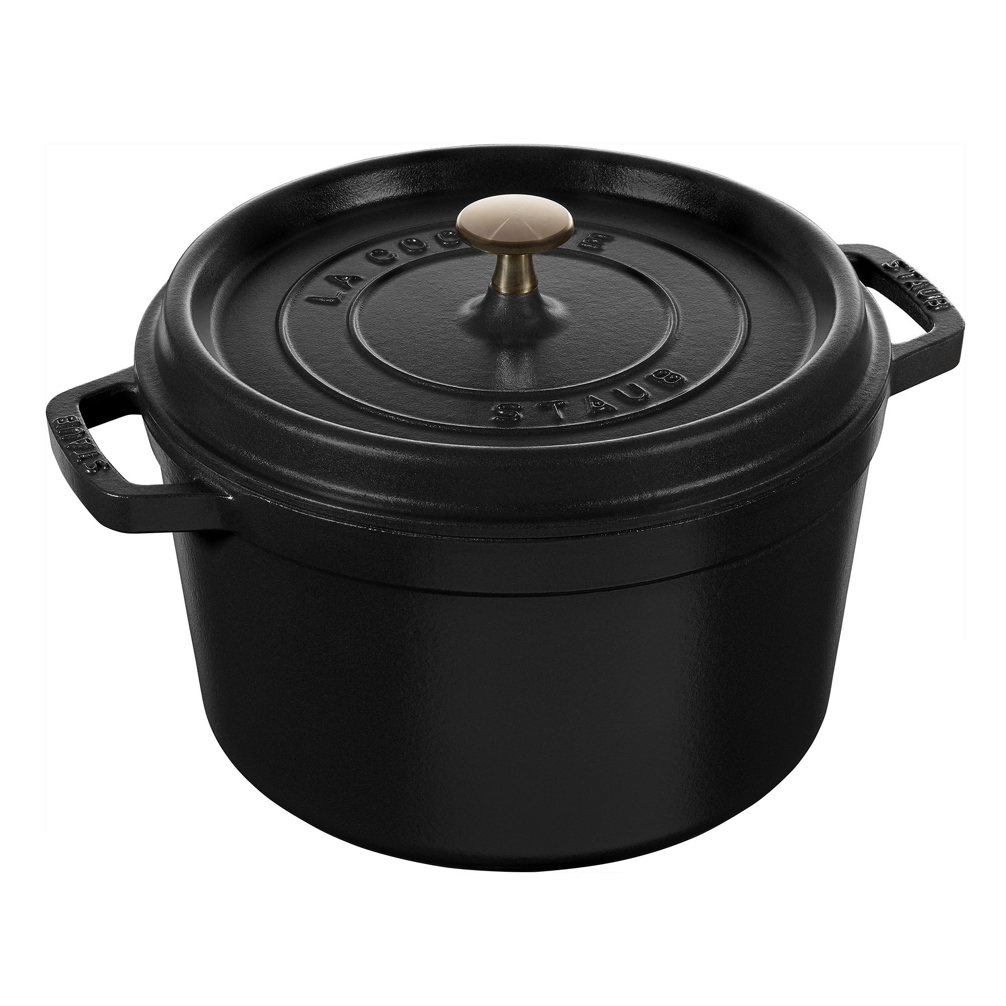 Staub Enameled Cast Iron Deep Oven. 5-Qt.. Matte Black