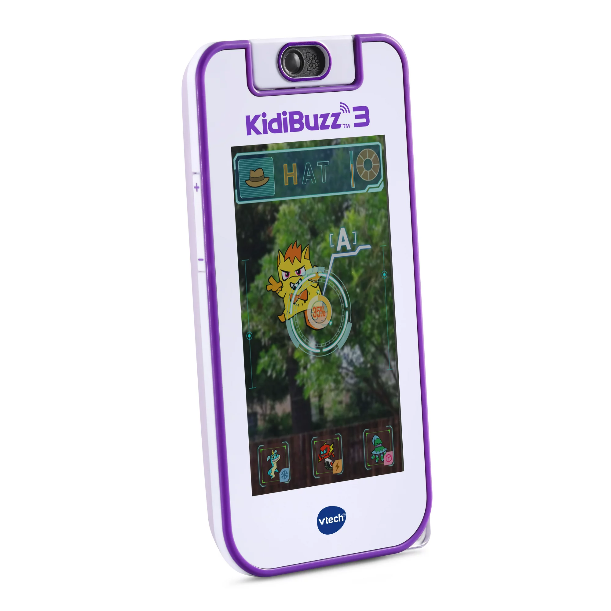VTech KidiBuzz 3 Purple Smart Device. KidiCom Chat & Close-Up Lens. Purple