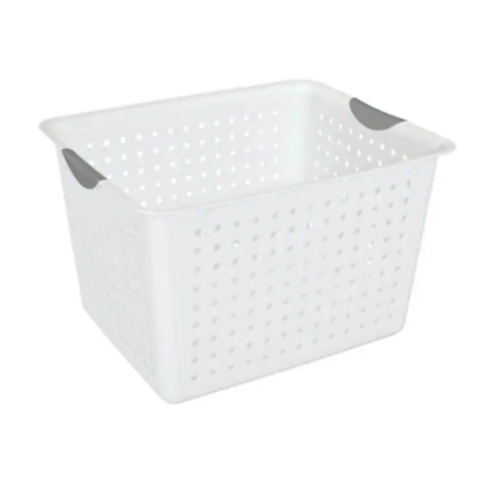 Sterilite Deep Ultra White Plastic 24 in. L x 15.25 in. W x 18 in. H Storage Bin Organizer Basket (24-Pack) (Copy)