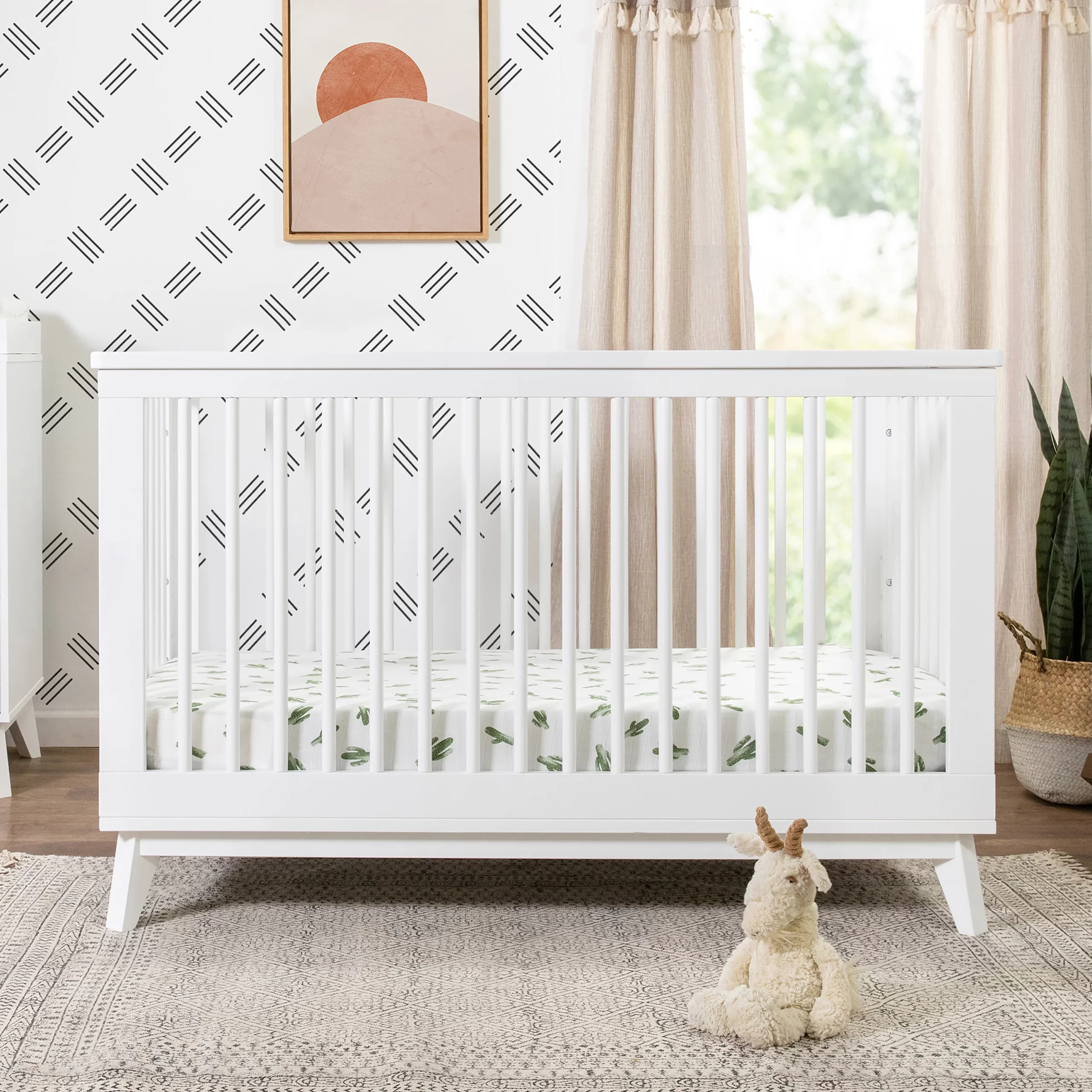Babyletto Scoot 3-in-1 Convertible Crib. M5801W. White