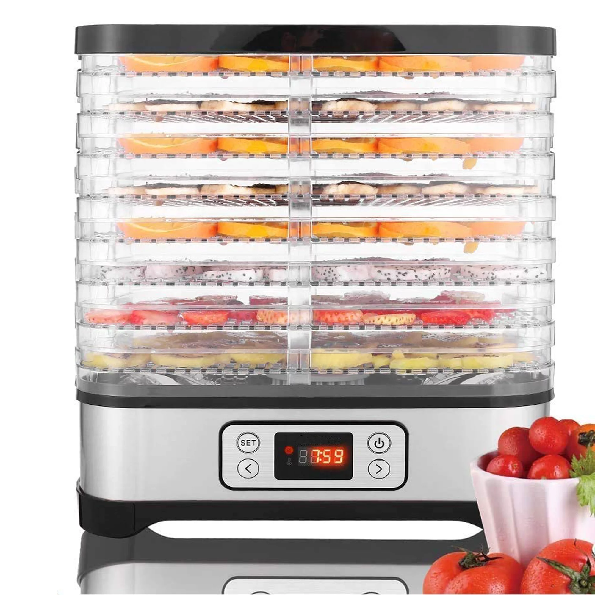 Hifashion Electric 400W 8 Trays Food Dehydrator Machine with Temperature Control