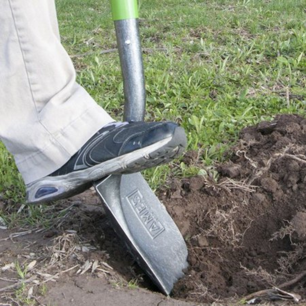 Orgill Ames 25332100 Tempered Steel Round Point Shovel with Fiberglass Handle. 61-Inch