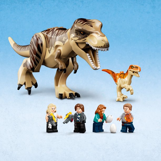 LEGO Jurassic World Dominion T. rex & Atrociraptor Dinosaur Breakout 76948 Building Toy Set. 461 Pieces