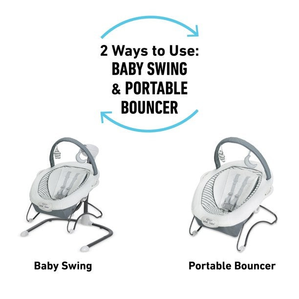 Graco Soothe ‘n Sway LX Baby Swing With Portable Bouncer. Derby