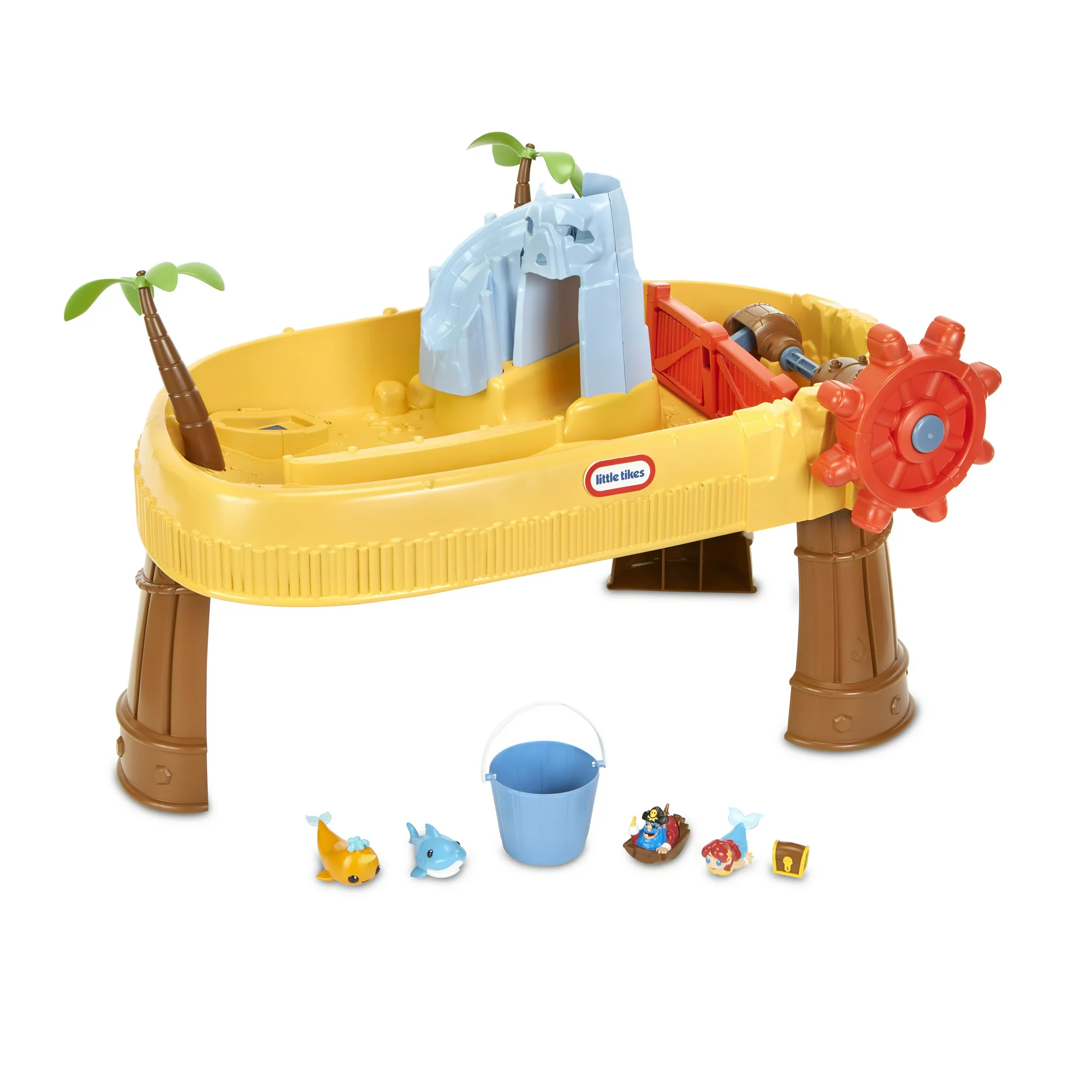 Little Tikes Island Wavemaker Water Table with 5 Play Stations. Wavemaker Wheel and 6 Piece Waterfall Accessory Set