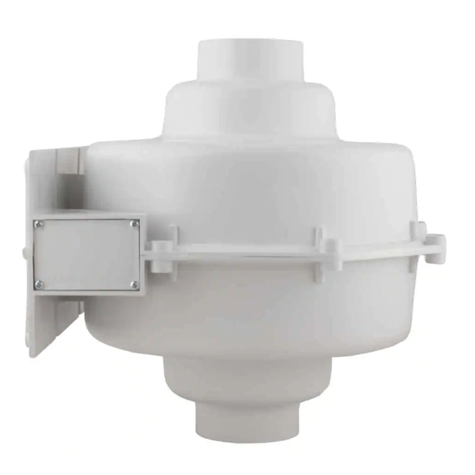 RadonAway 23005-1 GP501C 3 in. Inlet and Outlet Inline Radon Fan in White with 3.8 in. Maximum Operating Pressure