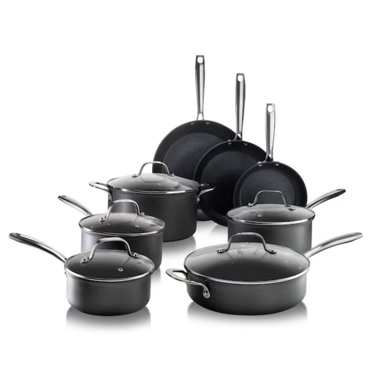 GraniteStone Diamond 13-Piece Granitestone Pro Hard Anodized 14.56-in Aluminum Cookware Set with Lid