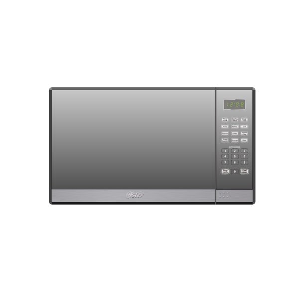 Oster 1.3 Cu. ft. Stainless Steel with Mirror Finish Microwave Oven with Grill