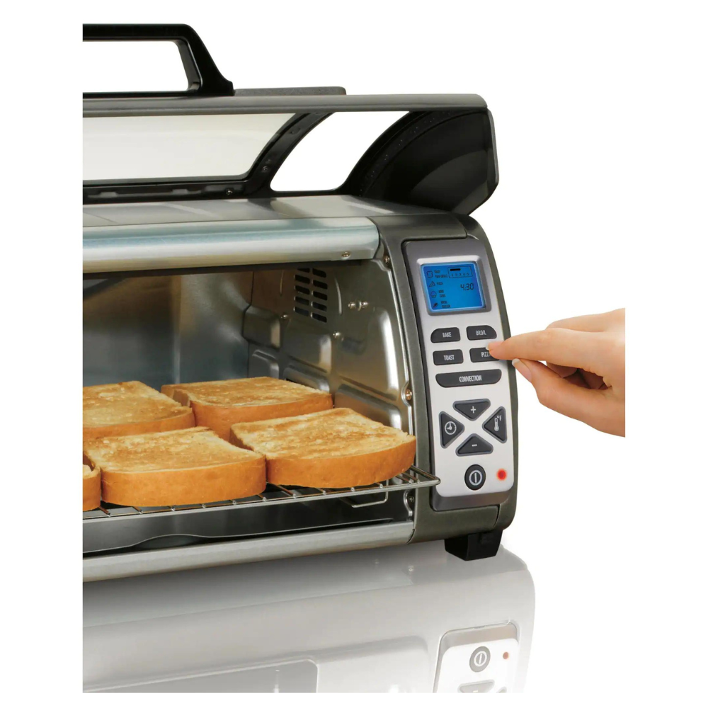 Hamilton Beach 1400-Watt 6-Slice Silver Toaster Oven