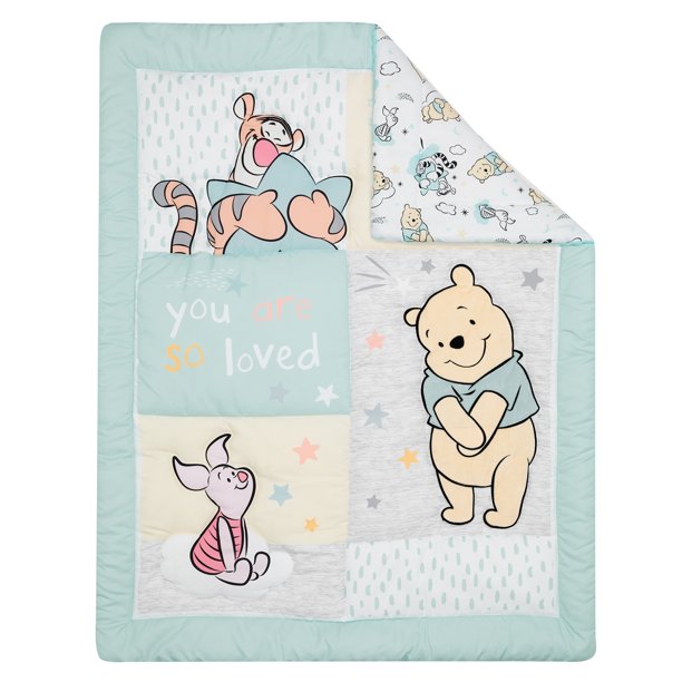 Lambs & Ivy Disney Baby Winnie the Pooh Hugs 3-Piece Nursery Crib Bedding Set