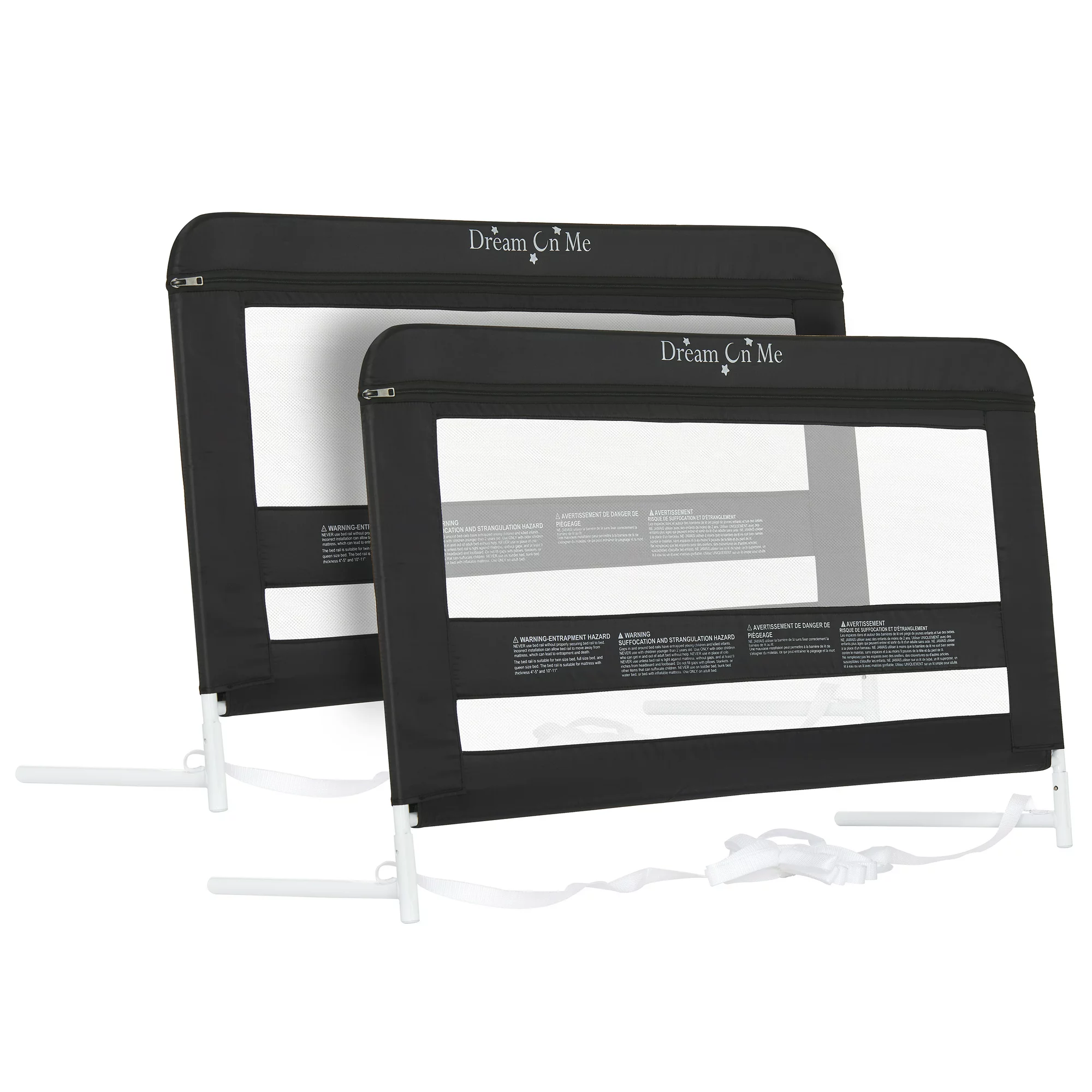 Dream On Me Lilibet Twin/Full/Queen Mesh Safety Bed rails . Set Double Pack . 23*40