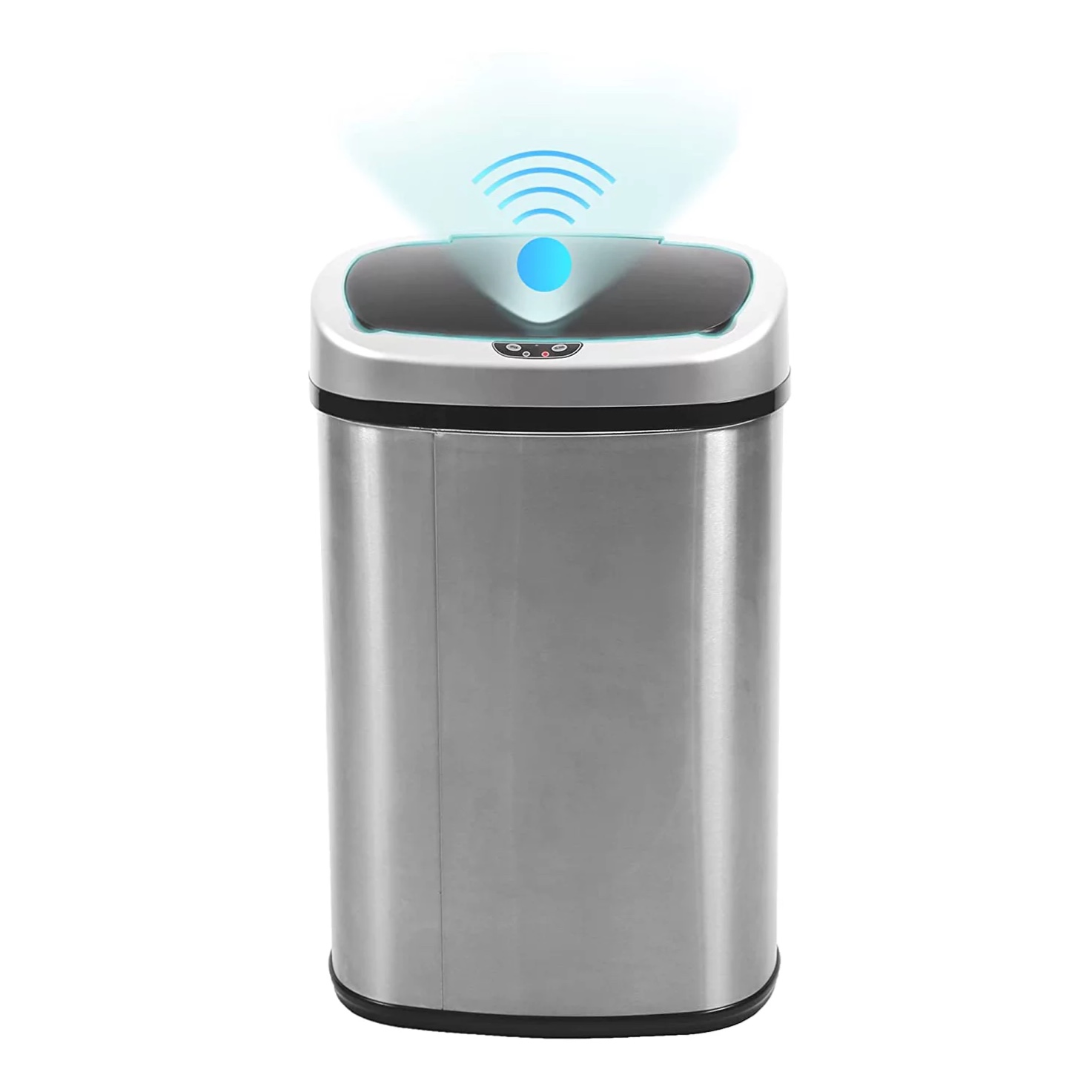 BestOffice Touch Free Sensor Stainless Steel Trash Can. 13.2 Gallon