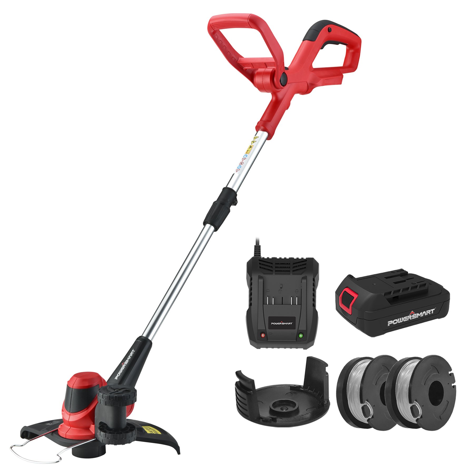 PowerSmart 20V 10-inch Cordless String Trimmer. 2 Ah Battery and Charger Included