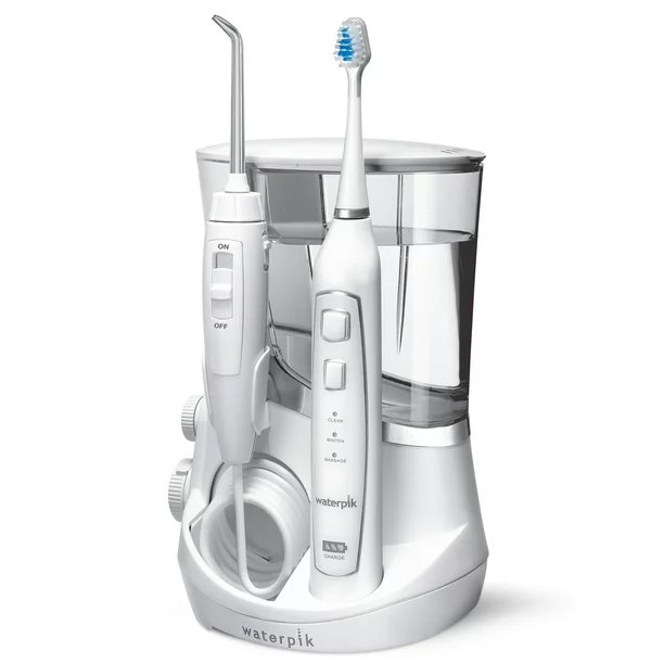 Waterpik Complete Care 5.0 Water Flosser + Sonic Electric Toothbrush. White