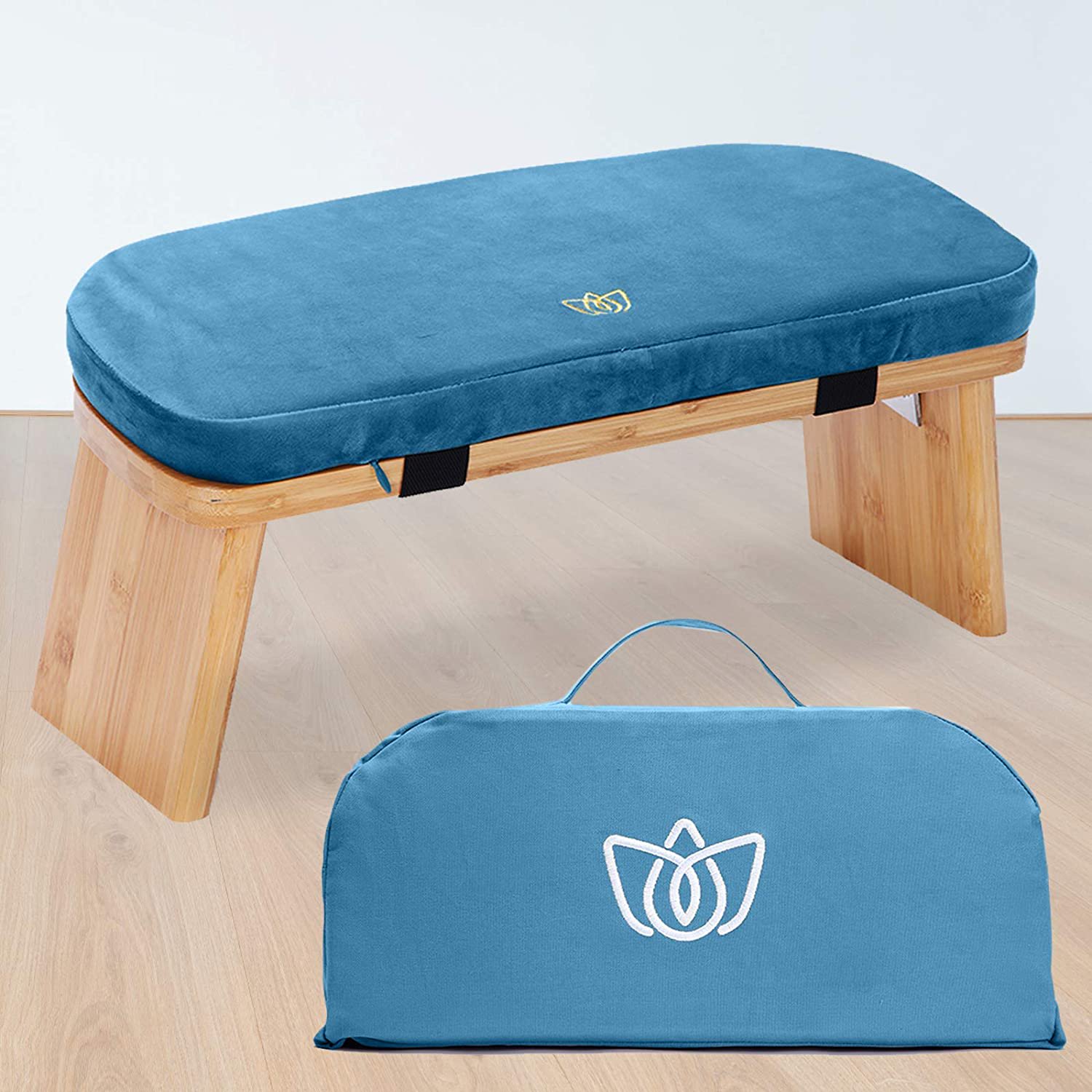 Florensi Bamboo Meditation Bench. Blue