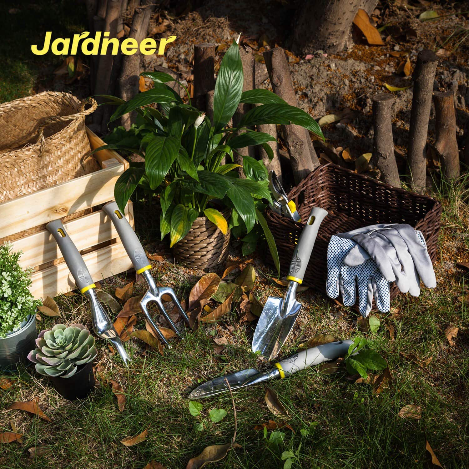 Jardineer Garden Tools Set. 8PCS Heavy Duty Garden Tool Kit