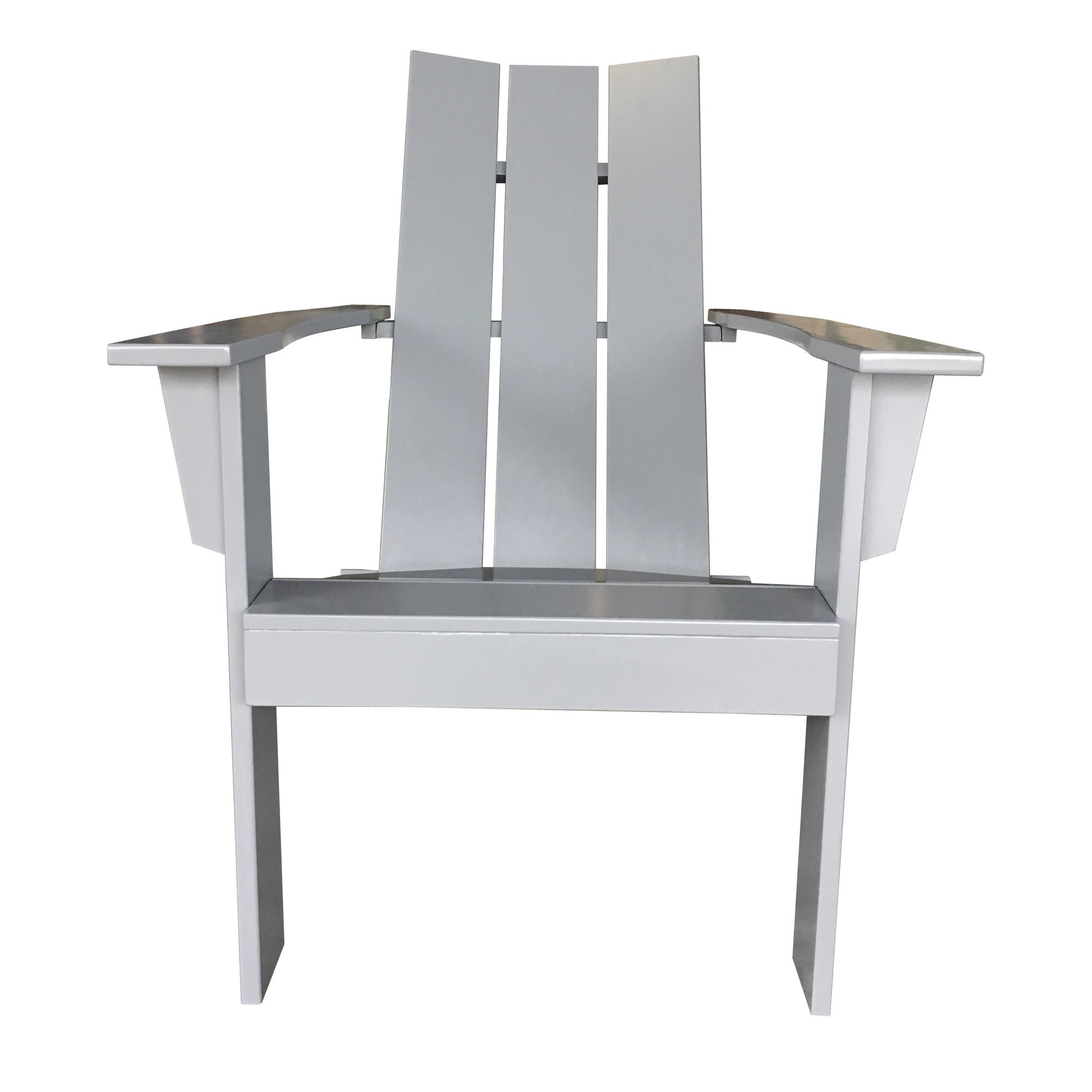 Mainstays Wood Outdoor Modern Adirondack Chair. Grey Color