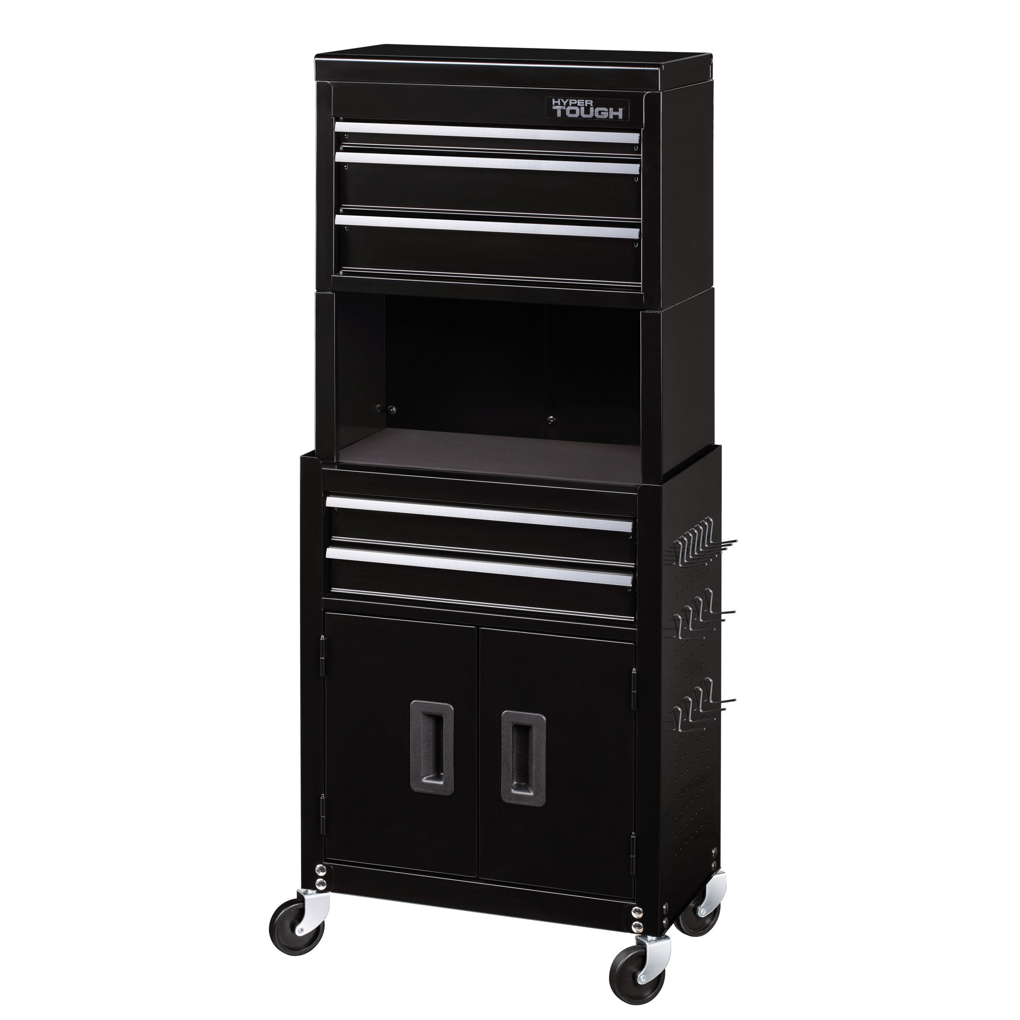 Hyper Tough 20-In 5-Drawer Rolling Tool Chest & Cabinet Combo with Riser. W20CMB5R