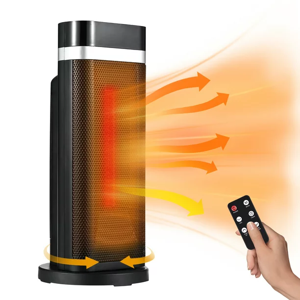 Tomshoo Space Heater. Electric Heaters. 750W/1500W Ceramic Heater Fan. 4 Modes. 12h Timer