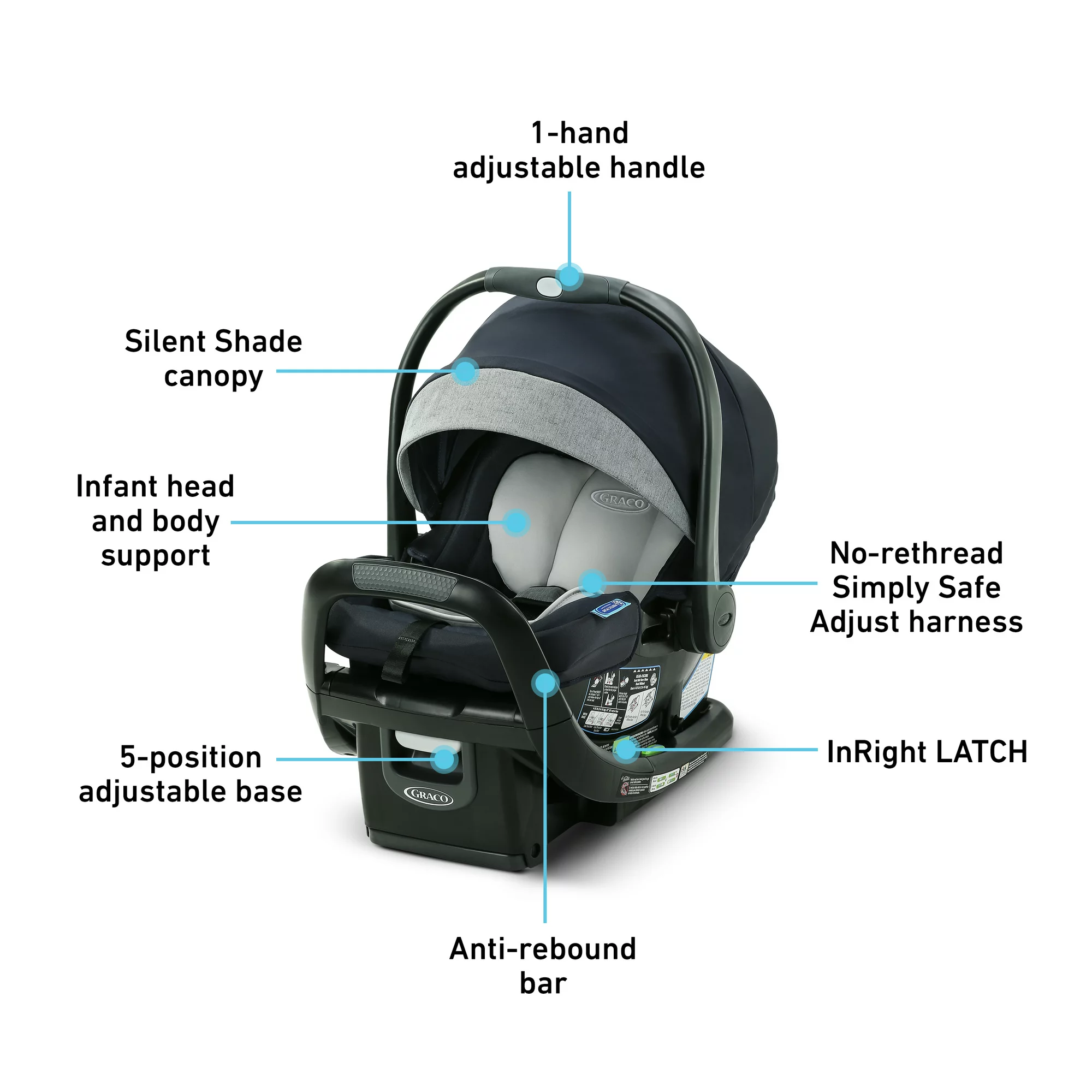 Graco SnugRide SnugFit 35 LX Infant Car Seat. Nash
