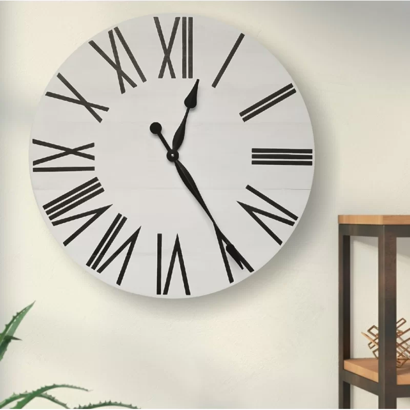 Gracie Oaks Extra Large Moab Wood Wall Clock