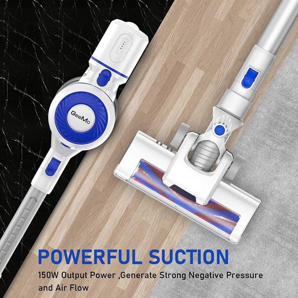 GeeMo Stick Vacuum. 4 In 1 Cordless Vacuum Cleaner With 150w Powerful Suction