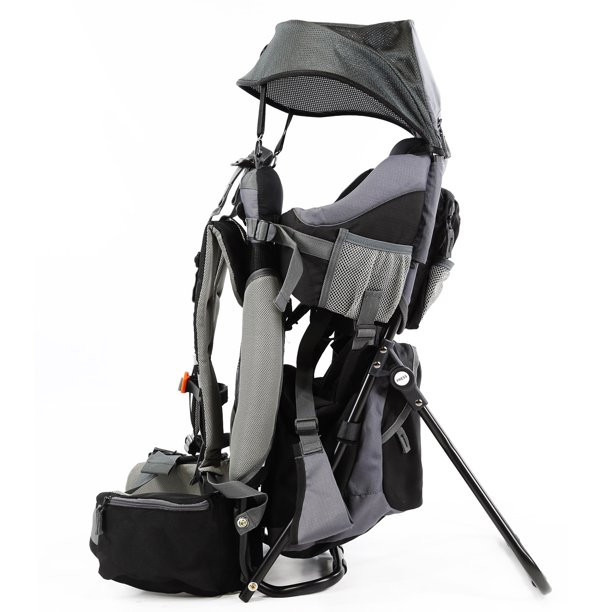 ClevrPlus Canyonero Outdoor Hiking Light Baby Carrier Backpack For Toddlers. Midnight Black
