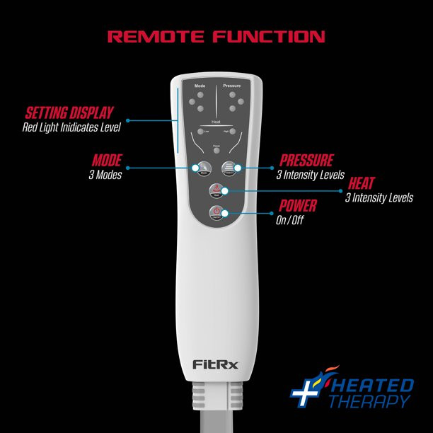 FitRx Recover Max Leg Compression Foot Massager With Multiple Massage. Intensity. and Heat Levels