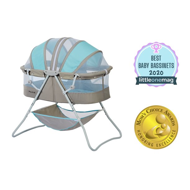 Dream On Me Karley Bassinet In Blue And Gray