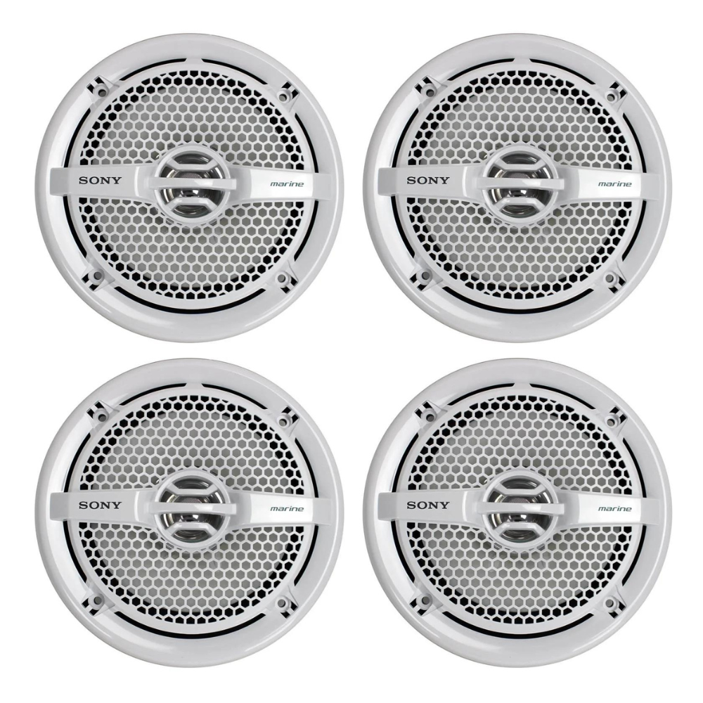 Sony XS-MP1611 6.5″ 280 Watt Dual Cone Marine Stereo Speakers. White. 2 Pairs