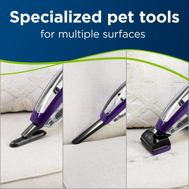 Bissell Pet Hair Eraser Lithium Ion Cordless Hand Vacuum. Purple